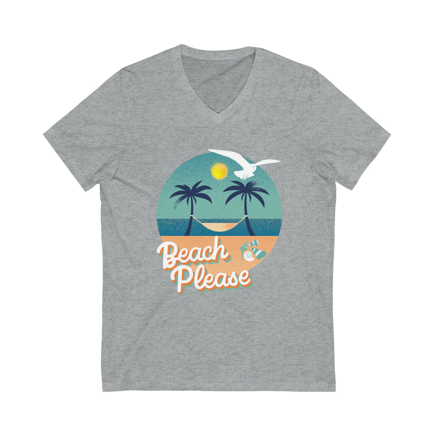Beach Please V-Neck Tee
