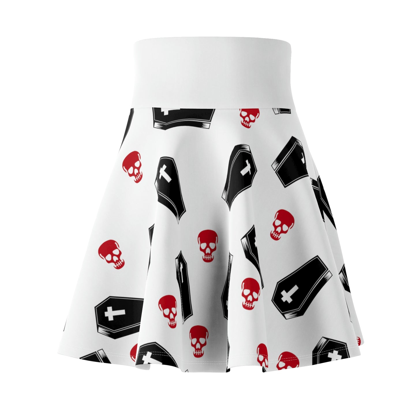 Coffin and Red Skulls Skirt