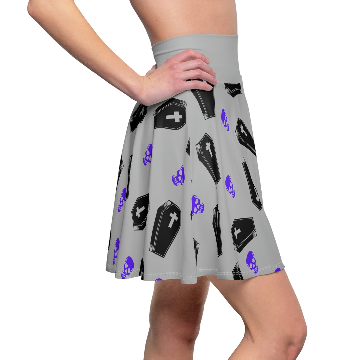 Coffin and Purple Skull Skirt