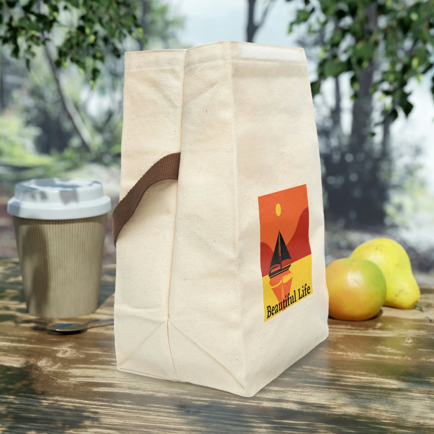 Canvas Lunch Bag With Strap