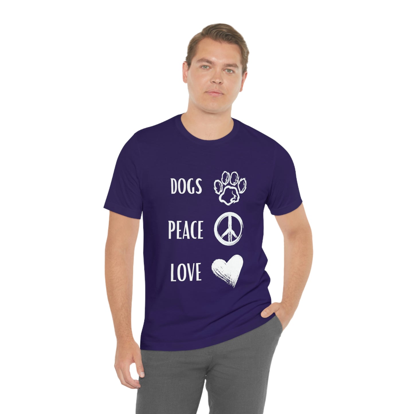Dogs Peace Love - Short Sleeve Tee 02