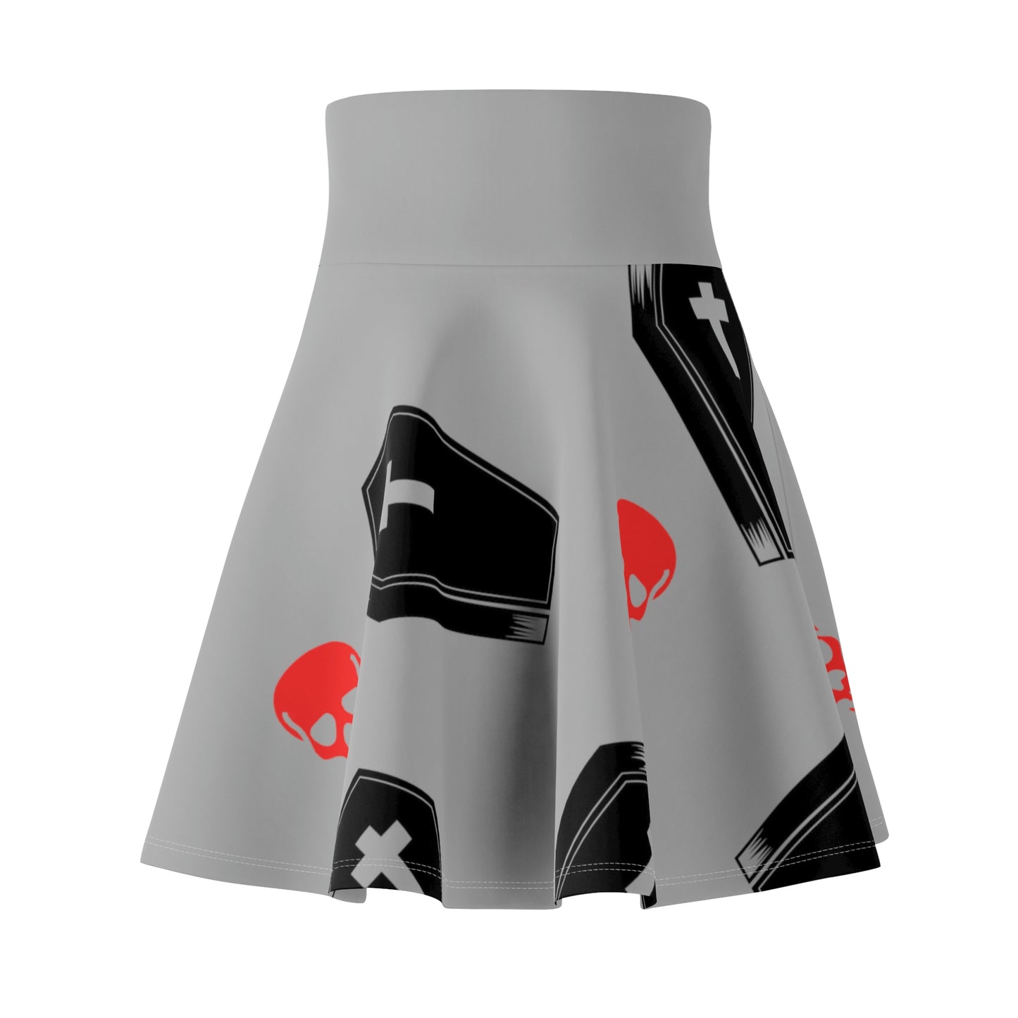 Coffin and Red Skull Skirt -(Large Print)