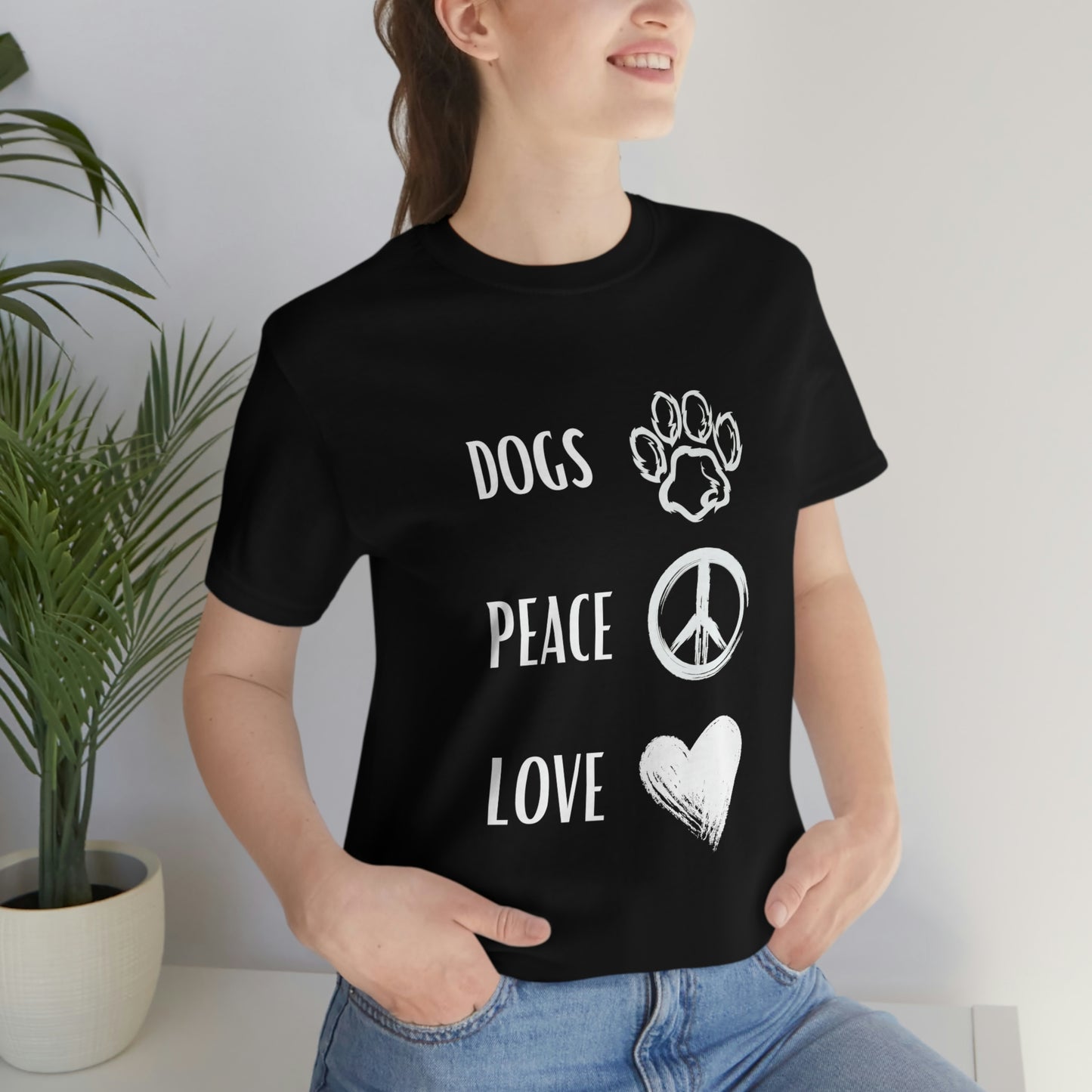 Dogs Peace Love - Short Sleeve Tee 02