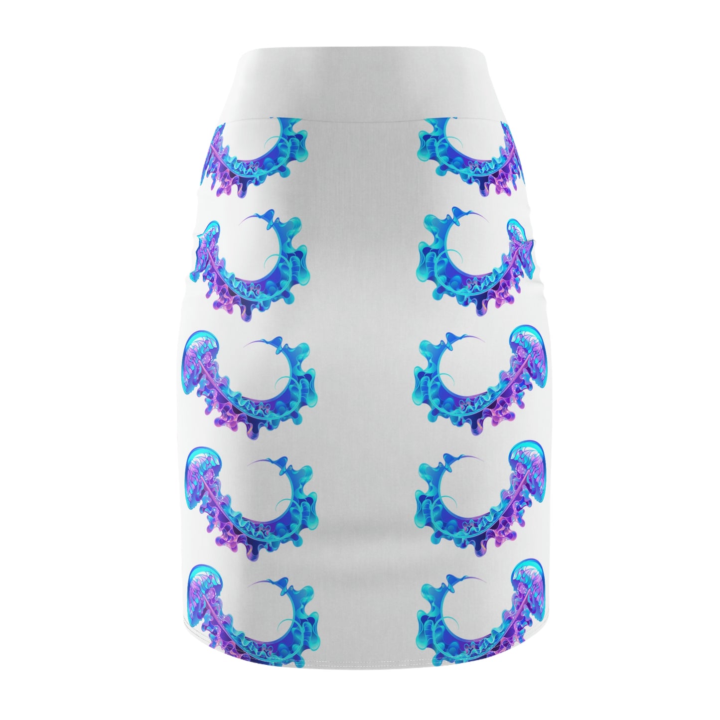Pretty Blue Physalia physalis - Pencil Skirt