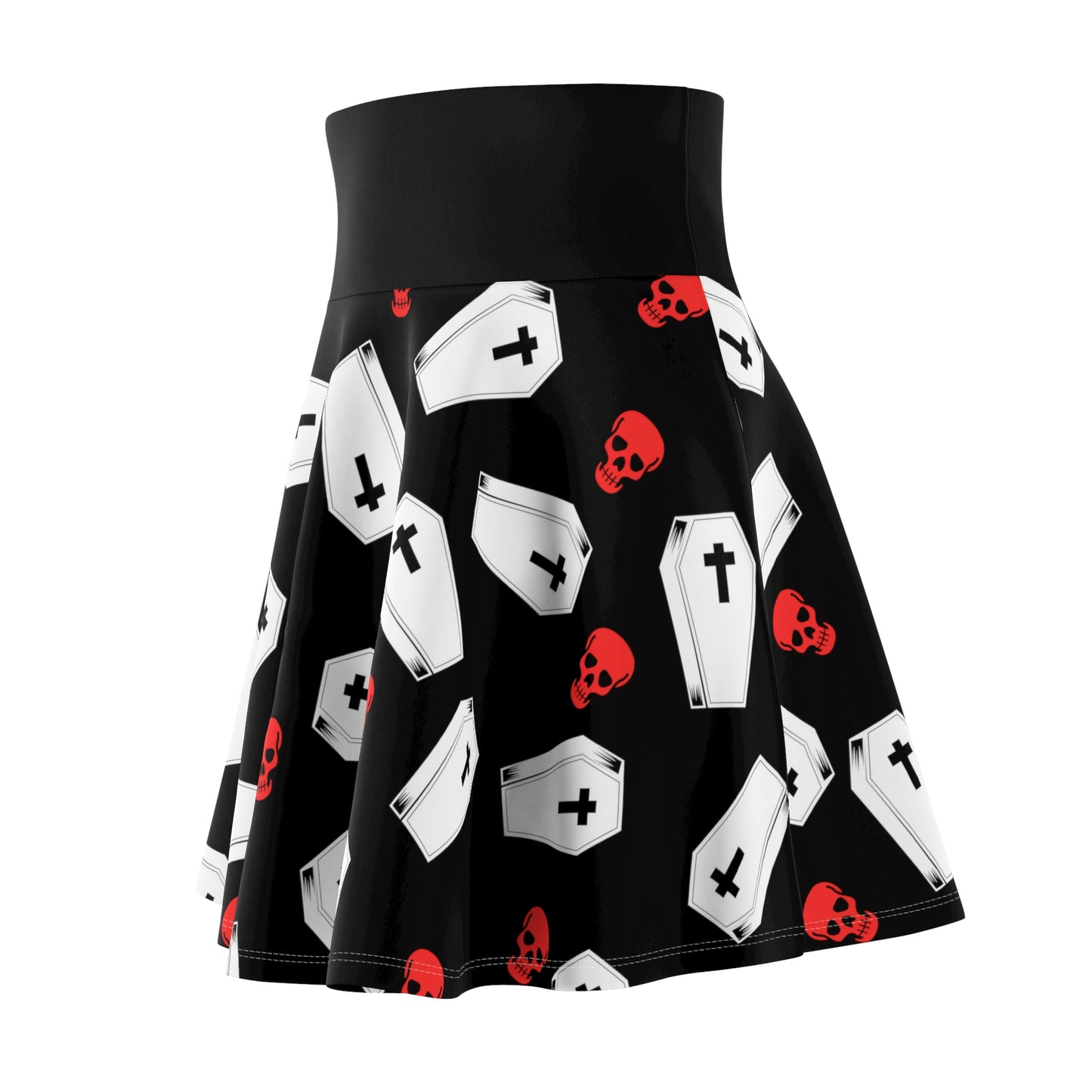 Coffin and Red Skulls Skirt