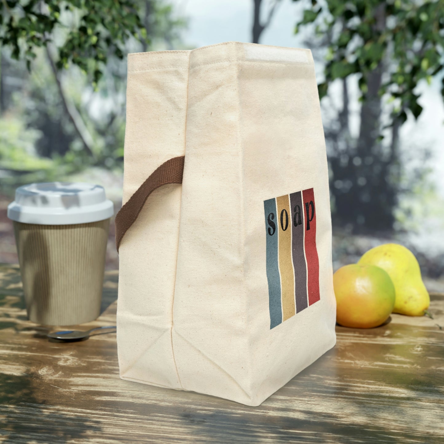Canvas Lunch Bag With Strap