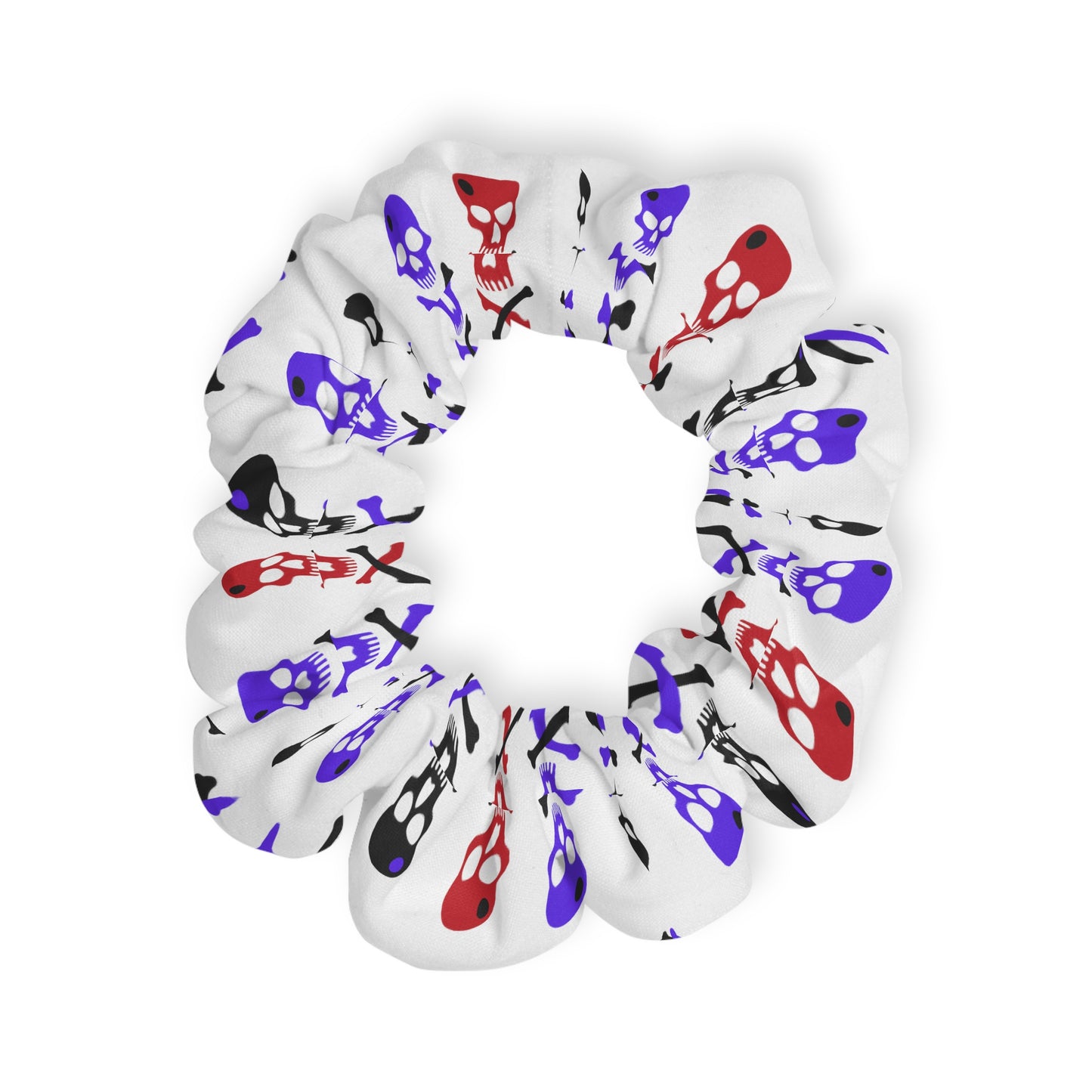 Red, Black, Purple Skull and bones - Scrunchie
