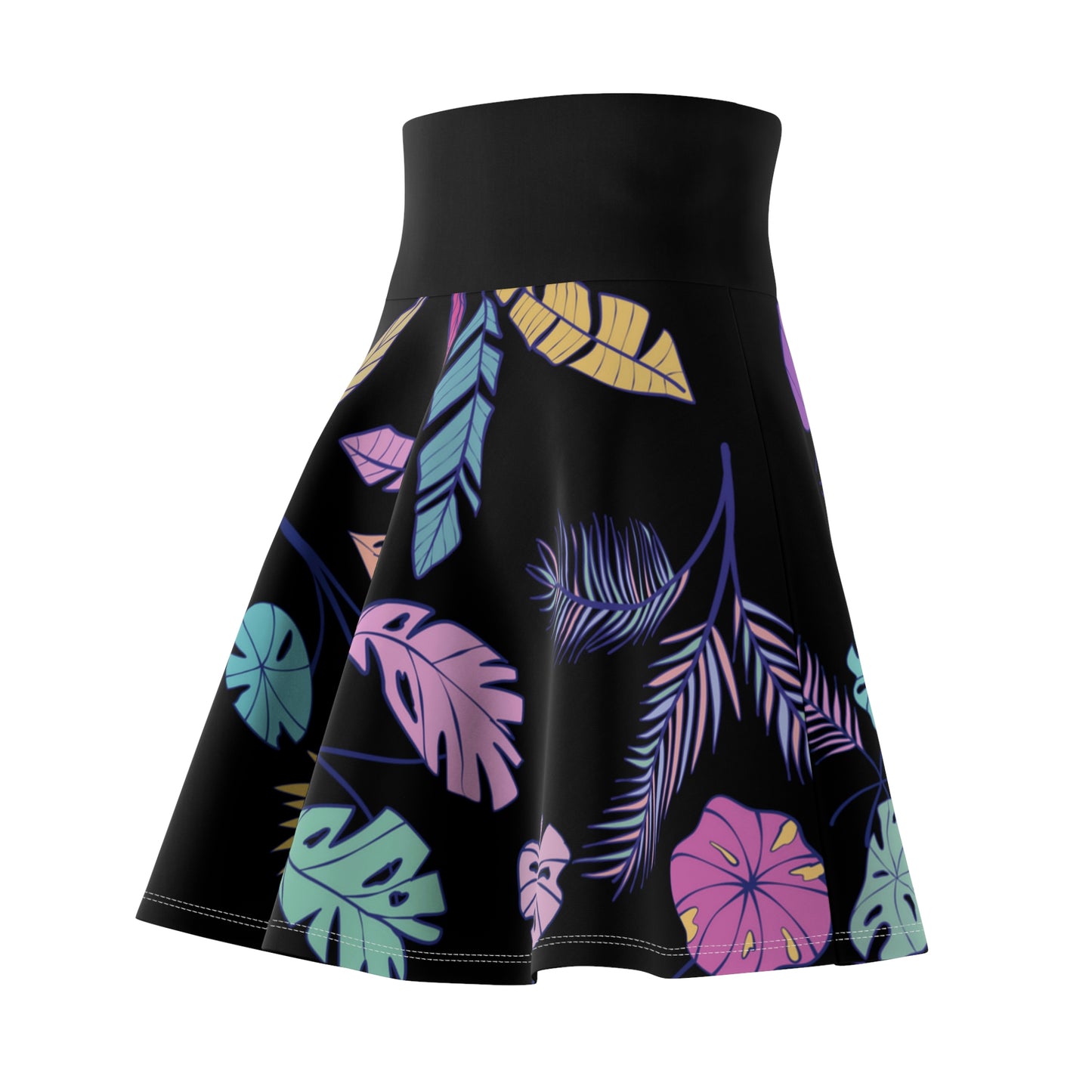 Uniquely Printed Leaves design 04 - Black
