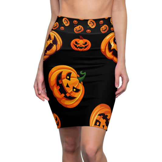 Halloween - Pumpkin - Pencil Skirt