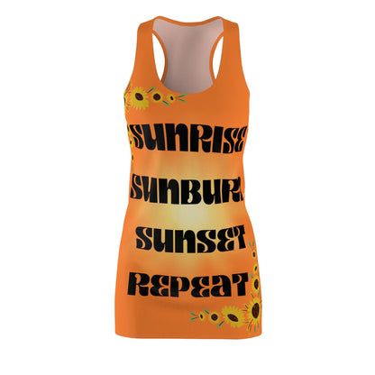 Beach Wear Cut & Sew Racerback Dress (Orange)