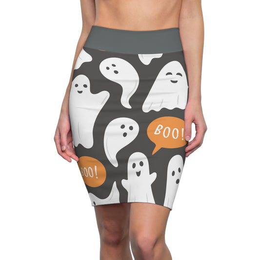 Halloween - BOO - Pencil Skirt