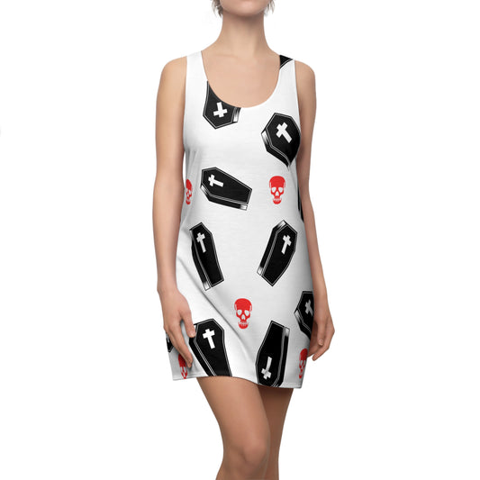 Coffin and Red Skull Racerback Dress