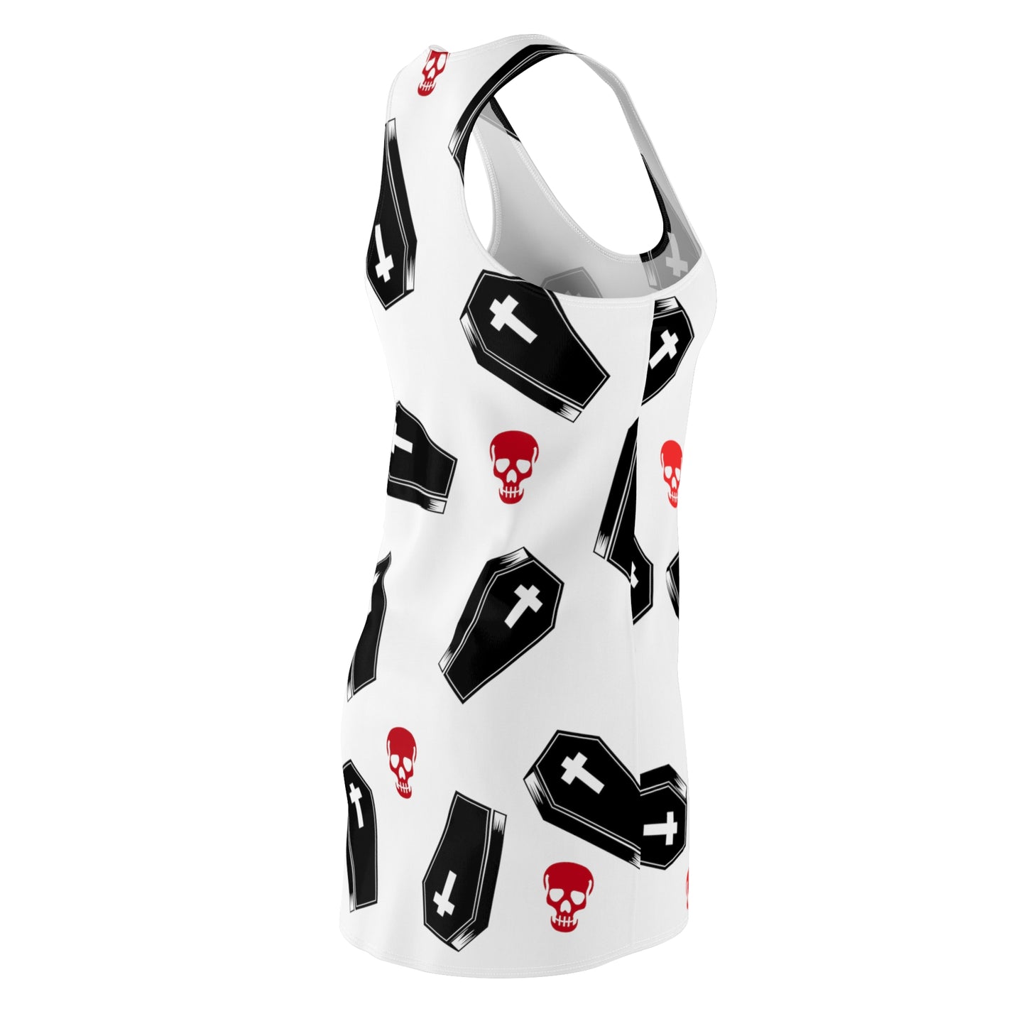 Coffin and Red Skull Racerback Dress
