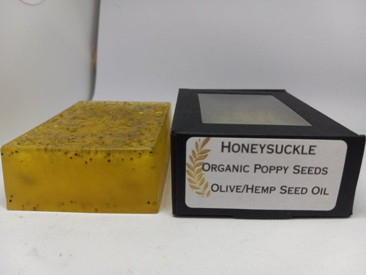 Honeysuckle - Hand Poured Exfoliating Olive Oil / Hemp Seed Oil Soap