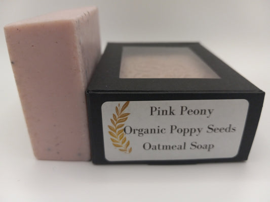 Pink Peony - Hand Poured Exfoliating Oatmeal Soap