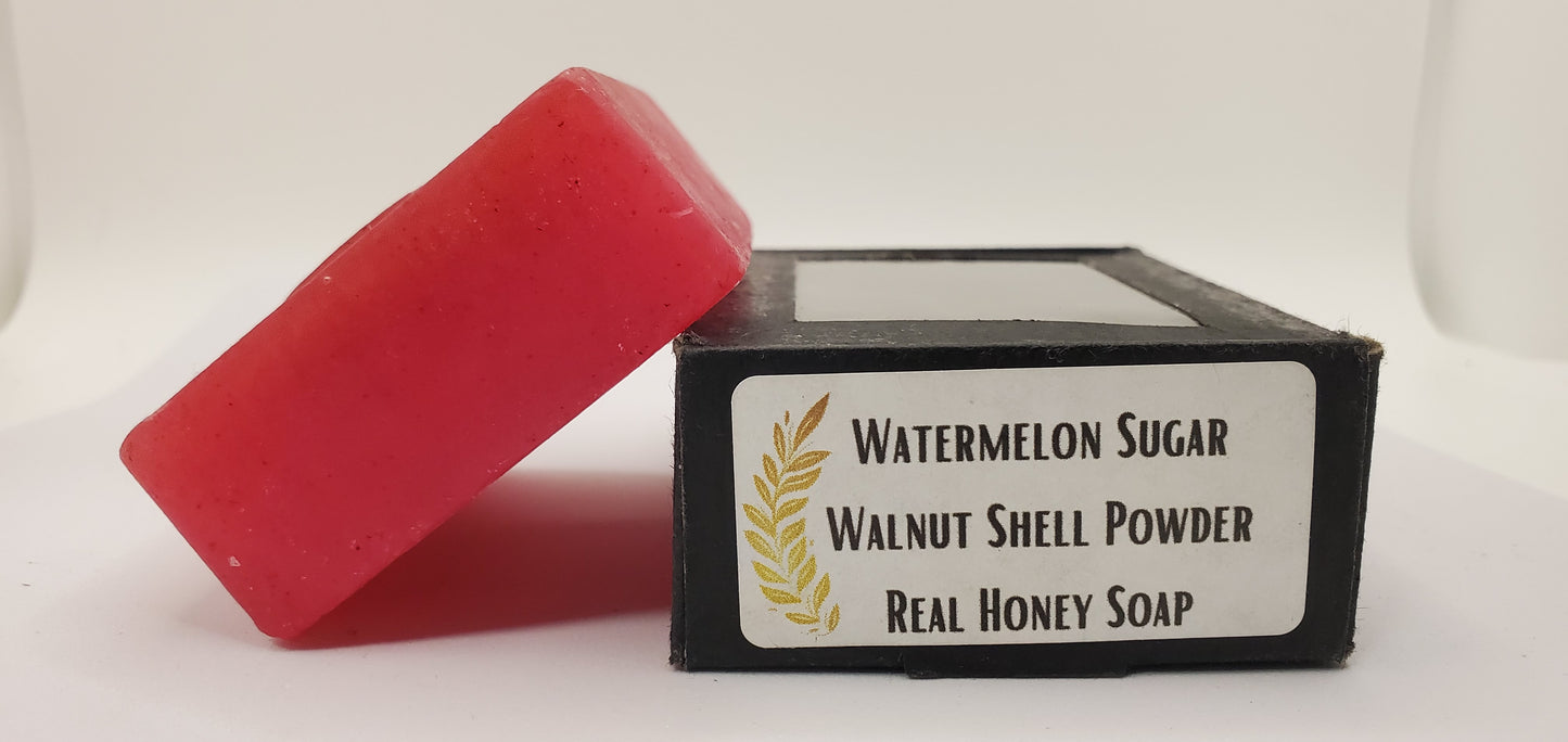 Watermelon Sugar - Hand Poured Exfoliating Honey Soap