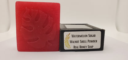 Watermelon Sugar - Hand Poured Exfoliating Honey Soap
