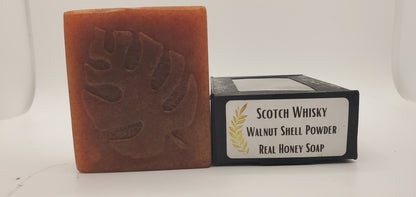 Scotch Whisky - Hand Poured Exfoliating Honey Soap