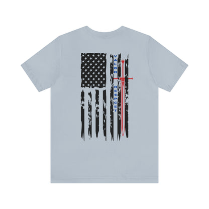 USA Flag (Valor Respect) - Jersey Short Sleeve Tee