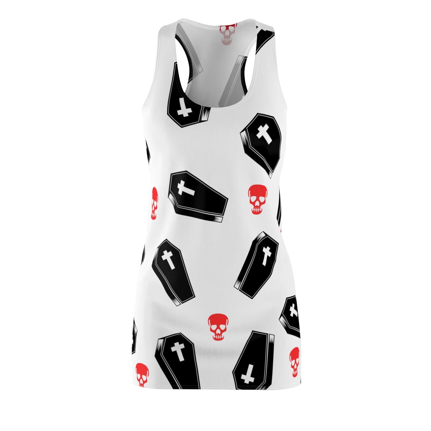 Coffin and Red Skull Racerback Dress
