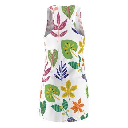 Colorful Leaves Cut & Sew Racerback Dress