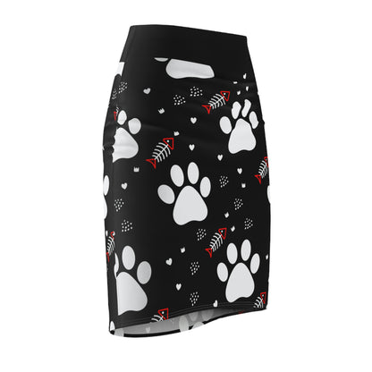 Kitty Paws and Dead Red Fish - Pencil Skirt