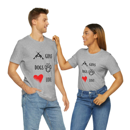 Guns Dogs Red Love - Short Sleeve Tee 02