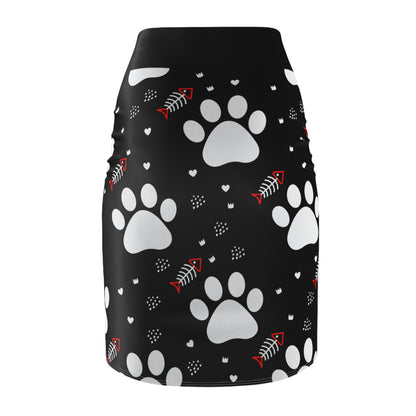 Kitty Paws and Dead Red Fish - Pencil Skirt