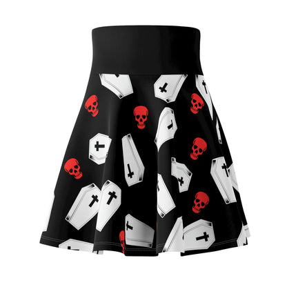 Coffin and Red Skulls Skirt