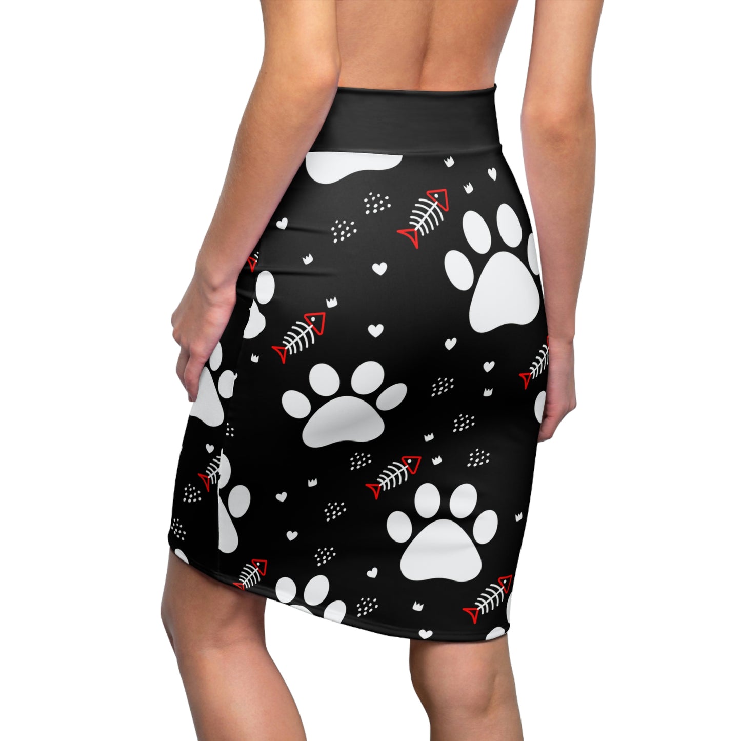 Kitty Paws and Dead Red Fish - Pencil Skirt