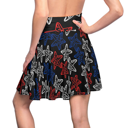 4th of July - Red White and Blue Starfish - Skirt