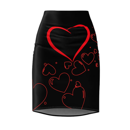 Heart - Pencil Skirt