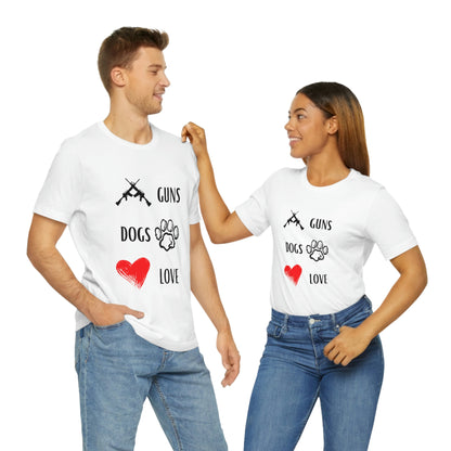 Guns Dogs Red Love - Short Sleeve Tee 02