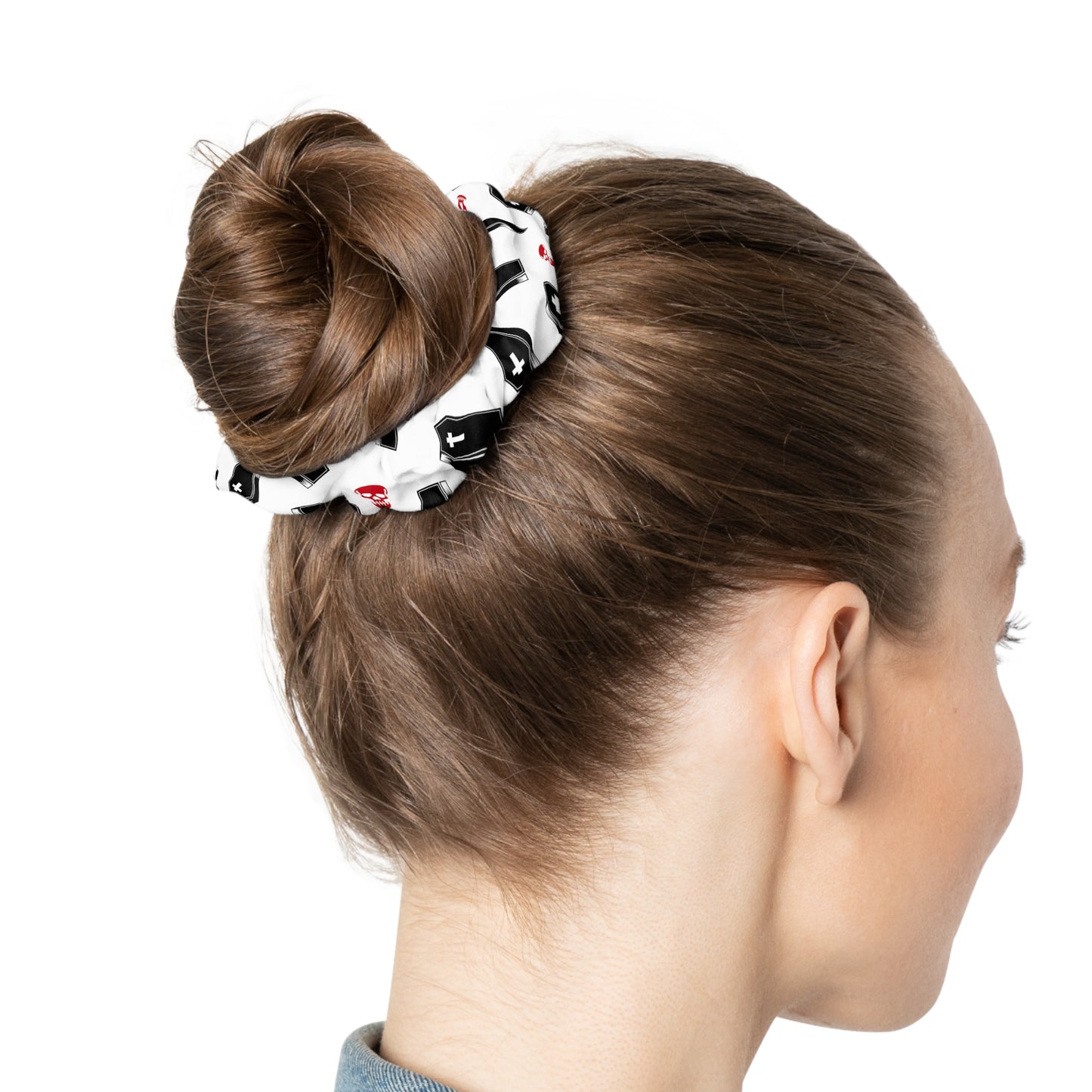 Red Skull and Coffin - Scrunchie