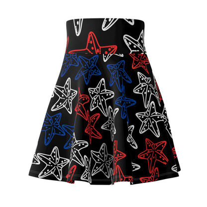 4th of July - Red White and Blue Starfish - Skirt