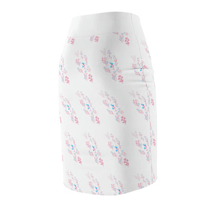 Beautiful Flower designed pencil skirt