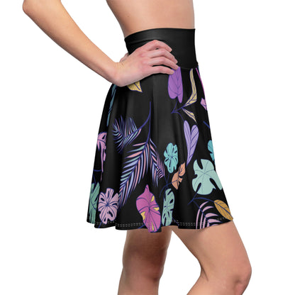 Uniquely Printed Leaves design 04 - Black