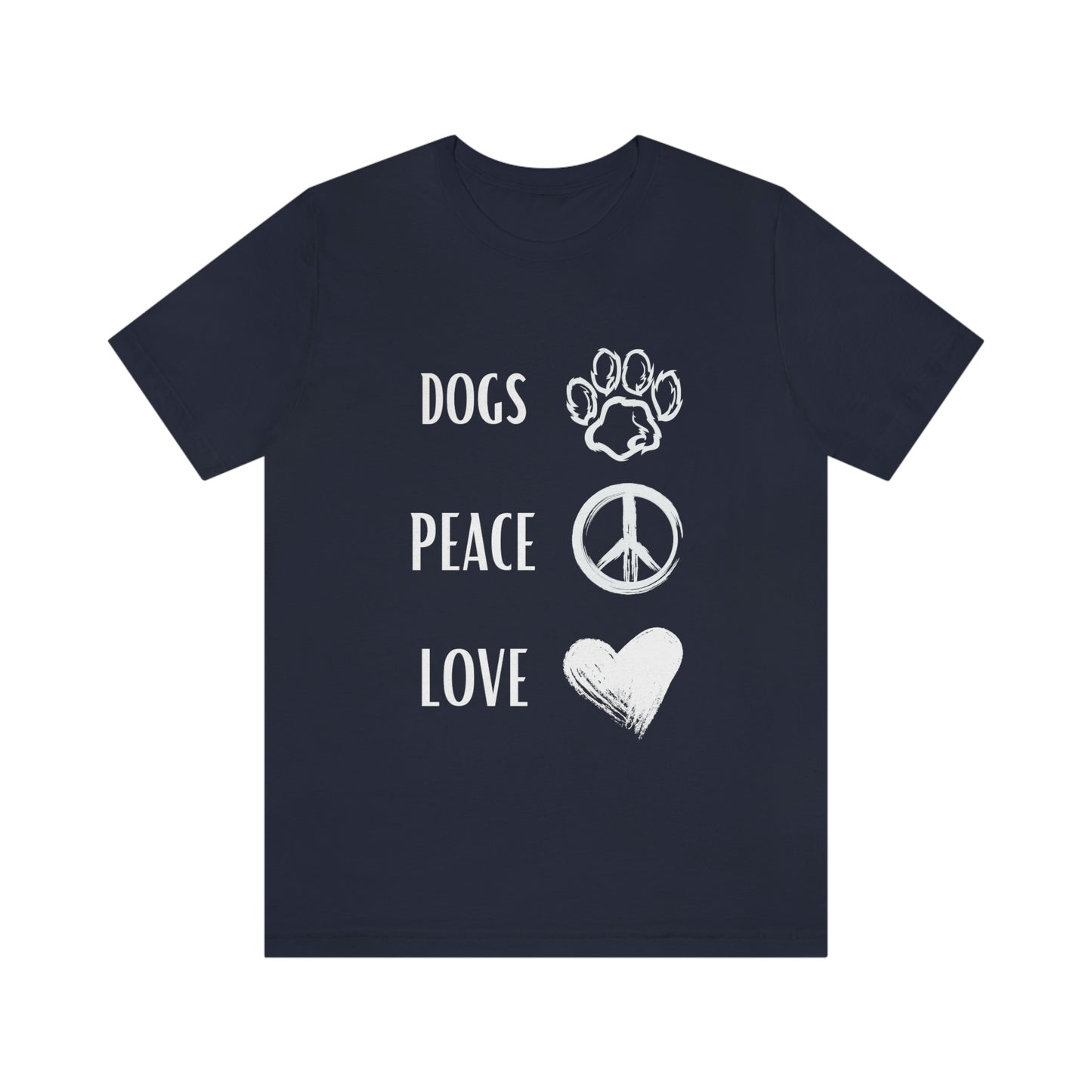 Dogs Peace Love - Short Sleeve Tee 02